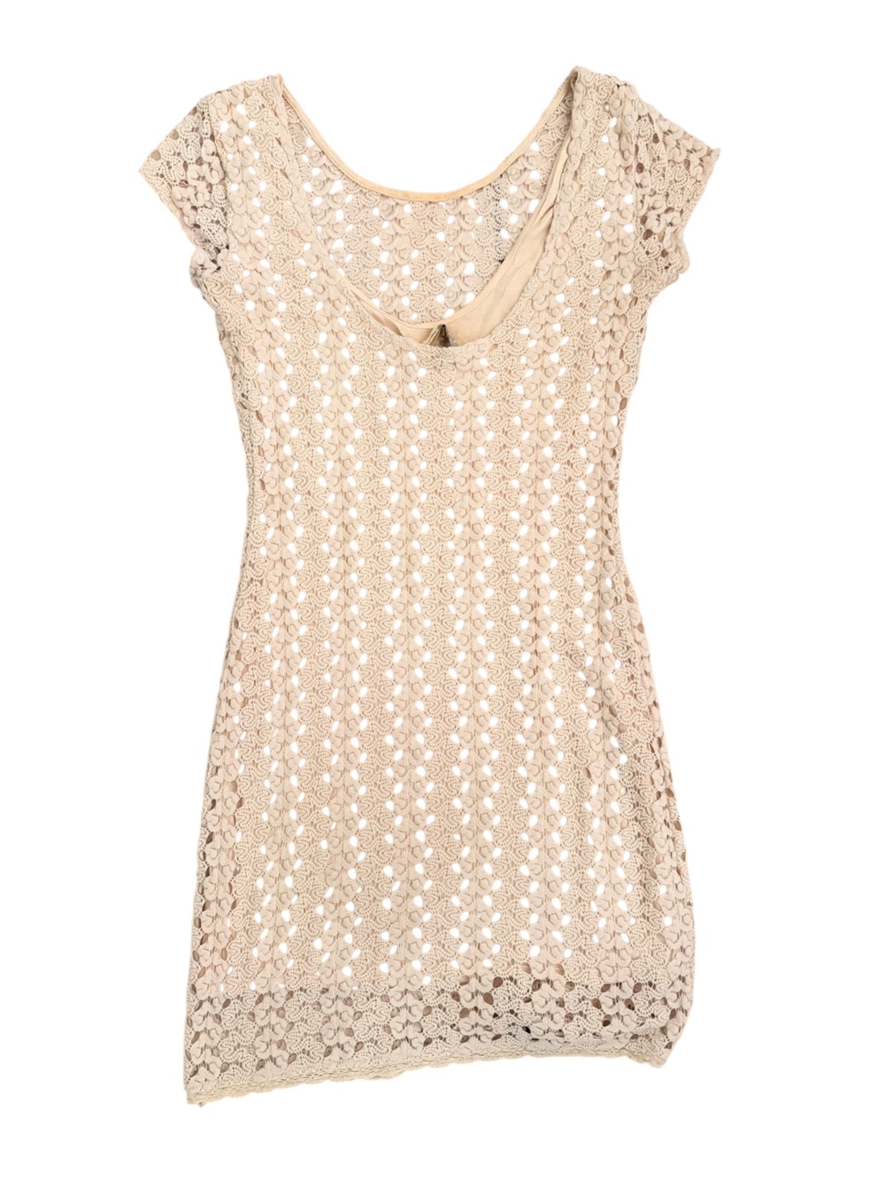 Free People Peach Crochet Lace Mini Dress Size XS